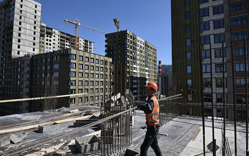 Монолитные работы на строительной площадке